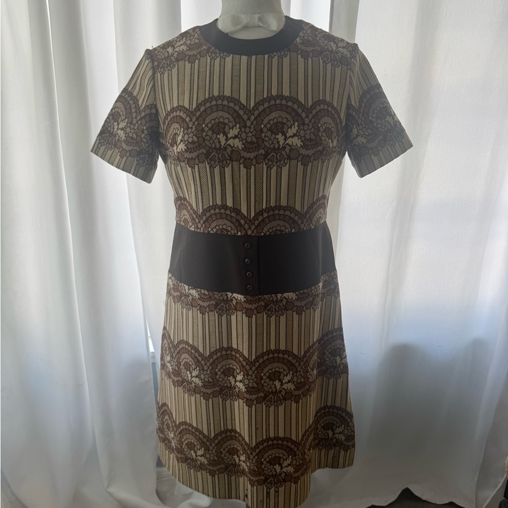 Elegant Brown Lace Dress 1960’s Vintage Dress